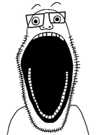 glasses large_mouth open_mouth raised_eyebrows remastered shocked stubble variant:sixtyseven // 1000x1400 // 31.8KB