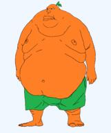angry big_lips closed_mouth clothes double_chin fat food froot fruit full_body green_pants gynaecomastia leaf looking_to_the_left morbidly_obese mutt nipple obese orange orange_skin plant soyjak_party subvariant:beast subvariant:endmutt subvariant:morbidmutt transparent_background variant:meximutt // 2382x2847 // 84.7KB