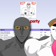 admin animated banana banana_split_ice_cream beard blue_glasses buff coat dance doctor doll_(user) dr_soyberg glasses green_glasses grey_skin kuz leaf meme music mustache owner pink_skin purple_skin quote_(user) song soot soyjak_party stubble trend:gigajaks variant:a24_slowburn_soyjak variant:soyak variant:unknown white_skin yellow_glasses // 1080x1080, 16.7s // 3.2MB