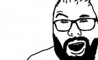 balding beard glasses jesse_cox meta:low_resolution mouth og old open open_mouth raised_eyebrow smile smirk soyjak variant:chai_breakfast // 300x183 // 11.9KB