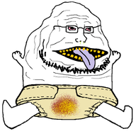 bald bloodshot_eyess booger diaper glasses piss poop stubble subvariant:pissbaby template tongue tongue_out transparent_background variant:jabba_soyjak yellow_teeth // 1500x1500 // 113.3KB