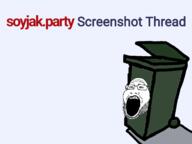 glasses open_mouth soyjak soyjak_party stubble text trash_can variant:markiplier_soyjak2 // 1333x1000 // 130.0KB