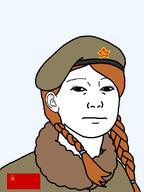 beret braids closed_mouth clothes communism ear flag:soviet_union hair neutral series:foidjaks soviet_union subvariant:female_kuz variant:kuzjak // 810x1080 // 30.6KB