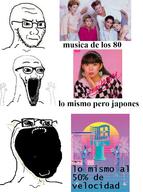 balding blue_eyes city_pop closed_mouth concerned frown glasses hair hand hands_up large_mouth open_mouth place_japan pop soyjak spanish_text stubble subvariant:soyak_(irritated) subvariant:wewjak text thing_japanese upset vaporwave variant:im_a_bit_shy variant:soyak yellow_hair // 730x979 // 211.2KB