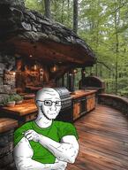 arm buff clothes fitness house kitchen muscles muscular_male nature smile smug stubble variant:soyak // 1129x1500 // 1.2MB