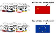 5soyjaks beard bloodshot_eyes butthurt_belt clothes comic communism country crying estonia european_union flag flag:estonia flag:european_union flag:latvia flag:lithuania flag:poland flag:soviet_union flag:ukraine glasses hammer_and_sickle hand hands_up latvia lithuania multiple_soyjaks open_mouth place_japan poland soviet_union soyjak text tshirt ukraine variant:excited_soyjak // 2308x1510 // 607.3KB