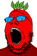 beet beetroot broot food glasses leaf open_mouth red_skin stubble tinted_glasses transparent_background variant:gapejak vegetable // 600x903 // 24.9KB