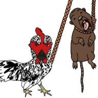 2soyjaks beak bird chicken chud eye eyes feather feathers gopher leg soyjak subvariant:chudjak_front teeth tgd variant:bernd variant:chudjak wing // 500x500 // 142.2KB