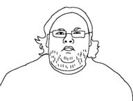 closed_mouth ear glasses hair soyjak stubble variant:unknown // 508x385 // 11.7KB