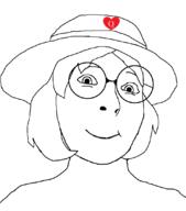 clothes female femjak glasses hair hat queen_of_hearts smile subvariant:female_cobson template variant:cobson // 962x1094 // 31.0KB