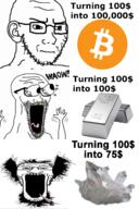 3soyjaks arm bitcoin bloodshot_eyes blunt closed_mouth concerned diamond ear excited eyes_popping glasses hair hand hands_up open_mouth silver soyjak stretched_mouth stubble subvariant:soyak_(irritated) subvariant:waow text tongue variant:markiplier_soyjak variant:soyak waow weed yellow_teeth // 1021x1536 // 767.0KB