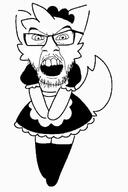 angry boykissersilly_cat cutefurryfemboyuwu_(pedophile) furry glasses hair jacksepticeye looking_at_you maid mustache open_mouth soyjak stubble teeth template variant:feraljak // 736x1104 // 66.6KB