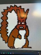 glasses monitor pixel_art sprite squirrel squirreljak subvariant:feralsquirrel tail teaser variant:feraljak video_game // 960x1280 // 299.4KB