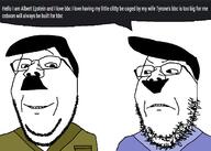 2soyjaks adolf_hitler albert albert_(user) angry bbc epstein looking_to_the_left meta:tagme subvariant:wholesome_soyjak variant:gapejak // 1436x1028 // 63.5KB