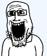 aliased laughing open_mouth smile soyjak stubble template variant:market_player white_skin // 241x288 // 4.6KB