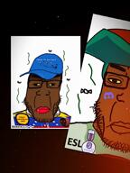 badge black_skin blue_hair boyfriend_(friday_night_funkin') cap closed_mouth clothes flag:venezuela fnf_pedo friday_night_funkin' glasses hair hat map_(pedophile) merge music neutral pedophile please_be_paitent_i_have_autism poyopoyo red_lips saliva skull soyjak stinky stubble subvariant:chudjak_front subvariant:chudplier sweating text variant:chudjak variant:markiplier_soyjak video yellow_sclera // 720x960, 6.7s // 1.7MB