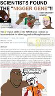 angry arm blood bloodshot_eyes blue_eyes blue_skin brown_skin clothes crying dog ear genealogy genetics glasses grey_skin hairy hand holding_knife holding_object janny knife leg multiple_soyjaks nigger niggers open_mouth peer_review push_pin race red_lips science scientist smile soyjak stab sticky stubble study subvariant:wholesome_soyjak trend:colorjak variant:bernd variant:chudjak variant:gapejak variant:soyak // 840x1456 // 418.1KB