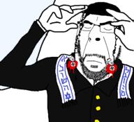 clothes eyes_closed hat hebrew_text jacket judaism kike pray prayer scarf sitting soot_please_save_us star_of_david transparent_background variant:cobson white_shirt white_skin // 638x584 // 60.9KB