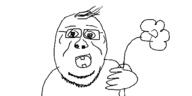 baby flower glasses hair hand holding_object oekaki open_mouth plant soyjak stubble variant:unknown // 500x250 // 15.7KB