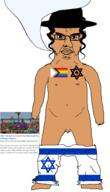 2017 angry beard big_nose brown_skin chud clothes country cuck david_star faggot flag flag:israel flag:progress_pride_flag gay glasses hair hat homosexual israel judaism kike lgbt long_hair mustache naked nsfw penis progress_pride_flag soyjak spade speech_bubble speech_bubble_empty star_of_david stubble subvariant:chudjak_front subvariant:obsessedchud text tiny_jewish_pecker tiny_penis underpants variant:chudjak // 1092x1911 // 353.1KB
