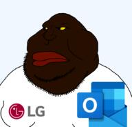 black_skin brown_skin closed_mouth lg microsoft_outlook nigger outlook red_lips stubble variant:meximutt yellow_eyes // 888x849 // 43.2KB