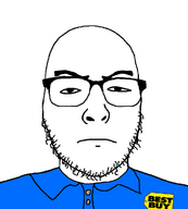 bald best_buy closed_mouth cuck employee eyebrows glasses looking_at_you slave stubble transparent transparent_background variant:uncjak wagie worker zog // 900x1000 // 75.4KB