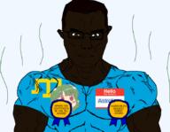 Astrofene_(namefag) award crimea crimean_tatar dark_eyes dark_skin flag:crimean_tatar kazami_yuuka muscles name_tag namefag_drama stinky subvariant:muscular_chud variant:chudjak // 870x673 // 205.0KB