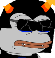 amphibian clothes equius_zahhak eye_bags fangs frog glasses grey_skin hair homestuck horn nas:pepe pepe_the_frog sagittarius teeth teeth_showing troll_(homestuck) zodiac // 720x765 // 14.4KB
