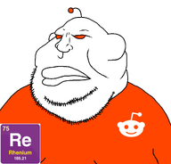 antenna closed_mouth clothes fat frown lips looking_to_the_left no_glasses nose orange_eyes periodic_table reddit redditard rhenium series:elemental_mutts snoo stubble transparent_background variant:meximutt white_skin wrinkles // 1130x1080 // 142.5KB