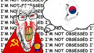angry award blood bloodshot_eyes clenched_teeth communism country ear flag:south_korea hammer hammer_and_sickle sickle south_korea soyjak subvariant:feralrage text thought_bubble variant:feraljak yellow_teeth // 1920x1080 // 1.3MB