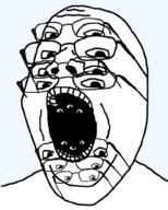 alien beardless eyes glasses open_mouth variant:gapejak weird // 800x1000 // 94.5KB