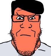 alex_(river_city_ransom) angry character game glasses river_city_ransom soyjak stubble variant:markiplier_soyjak videogame // 600x661 // 16.7KB