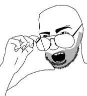 5_o_clock_shadow arm aviator_glasses beard coca_cola_ad glasses hand open_mouth stubble variant:coca_cola // 775x849 // 18.2KB