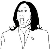 election female kamala_harris kamalajak open_mouth soyjak woman // 961x943 // 73.4KB