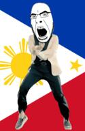 angry animated country dance flag: gangnam_style glasses open_mouth philippines soyjak stubble variant:cobson // 300x460 // 507.5KB