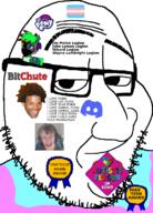 autism award bitchute child_sexual_abuse_material clothes discord flag:transgender_pride_flag foodist glasses my_little_pony ribbon slopjak soyjak stubble tranny trihard variant:smugjak yolocojo // 554x772 // 166.0KB