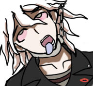 anime bloodshot_eyes chain clothes danganronpa_(series) danganronpa_another_episode:_ultra_despair_girls ear green_eyes hanging komaeda_nagito not_a_fucking_soyjak open_mouth rope soy_parody soyjak tongue tranny variant:bernd video_game white_hair white_skin // 460x430 // 49.8KB