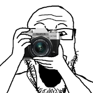 arm camera glasses hand holding_camera holding_object open_mouth soyjak stubble variant:markiplier_soyjak // 655x729 // 151.2KB