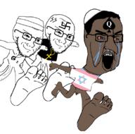 3soyjaks foot full_body meta:tagme running soyjak variant:chudjak variant:soyak // 820x812 // 166.8KB