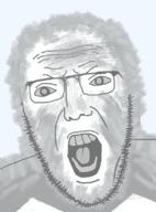 angry fur glasses open_mouth sasquatch stubble teeth variant:skitjak white_fur // 600x812 // 465.9KB