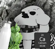 bone bottle calcium element food metal milk open_mouth plant ribs series:elemental_mutts series:skeletonjaks skeleton skull spinach teeth variant:meximutt vegetable // 1029x923 // 205.7KB