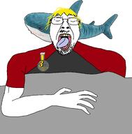 badge blahaj closed_eyes nate open_mouth sleeping soyjak stubble tongue variant:bernd // 2062x2098 // 685.3KB
