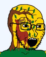 animal berkshire british deer england flag flag:berkshire glasses hair leaf looking_to_the_right open_mouth plant soyjak stubble teeth tree united_kingdom variant:soyak // 644x800 // 164.7KB