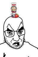 angry glasses soyjak stubble variant:snopesjak yoghurt // 520x776 // 124.5KB