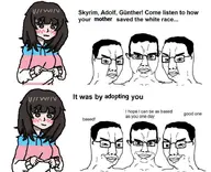 3soyjaks adoption comic female flag:transgender_pride_flag girl glasses hair meta:bait meta:not_oc mother trans transgender_flag variant:chudjak white_skin woman // 744x604 // 75.9KB