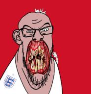 angry british distorted ear england flag flag:kent glasses hair irl kent open_mouth rotten_teeth soyjak stubble teeth united_kingdom variant:feraljak white_skin yellow_teeth you_were_one_i_ker // 1048x1081 // 291.9KB