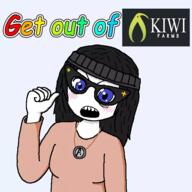 angry anime arm clothes get_out_of_qa glasses hair hand kirisame_marisa kiwifarms necklace open_mouth text touhou variant:soytan video_game // 600x600 // 205.6KB