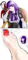 anime bernkastel blood chair clothes foot foot_fetish furude_rika glasses higurashi nazism sitting swastika umineko variant:chudjak video_game // 2030x4321 // 1.2MB