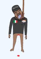 ack ascence_(user) blood brown_skin cap clothes esl flag:italy flag:progress_pride_flag flag:quebec flag:quebec_pride fnf_pedo full_body glasses hat meta:namefags moustache mouth_closed neovagina nose rope series:esl_pedo_league shitskin stubble subvariant:chudplier sweating text variant:markiplier_soyjak white_background yellow_sclera // 1416x2048 // 278.1KB