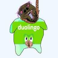 bloodshot_eyes body brown_troonjak crying duolingo onesie open_mouth rope slopjak soyjak suicide tongue transparent_background variant:bernd // 1024x1024 // 158.3KB